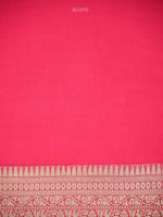 Bright Pink Jaal Khaddi Georgette Handloom Banarasi Saree - Sacred Weaves