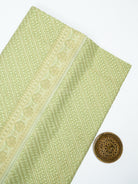 Sea Green Zari Cotton Saree - Sacred Weaves