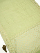 Sea Green Zari Cotton Saree - Sacred Weaves