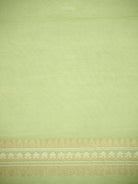 Sea Green Zari Cotton Saree - Sacred Weaves