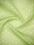 Sea Green Zari Cotton Saree - Sacred Weaves