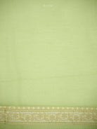 Sea Green Zari Cotton Saree - Sacred Weaves