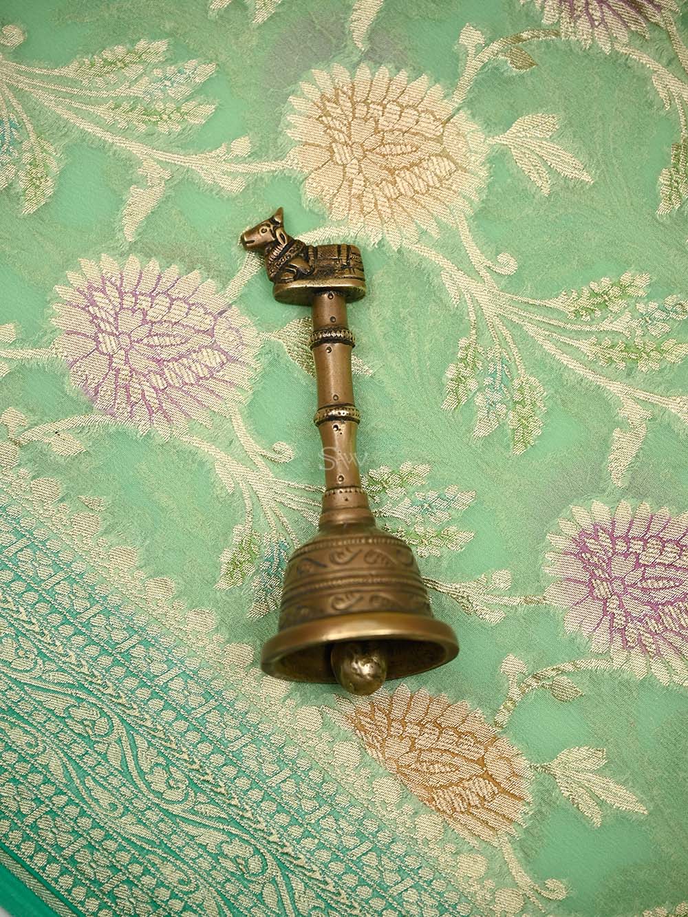 Pastel Green Rangkat Jaal Khaddi Georgette Handloom Banarasi Saree - Sacred Weaves