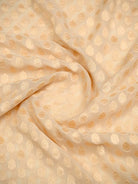 Cream Booti Khaddi Georgette Handloom Banarasi Saree - Sacred Weaves
