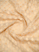 Cream Booti Khaddi Georgette Handloom Banarasi Saree - Sacred Weaves