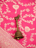 Pink Jaal Khaddi Georgette Handloom Banarasi Saree - Sacred Weaves