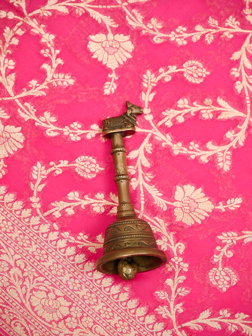 Pink Jaal Khaddi Georgette Handloom Banarasi Saree - Sacred Weaves