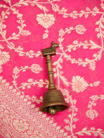 Pink Jaal Khaddi Georgette Handloom Banarasi Saree - Sacred Weaves