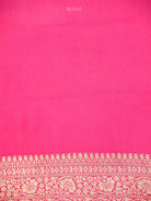 Pink Jaal Khaddi Georgette Handloom Banarasi Saree - Sacred Weaves