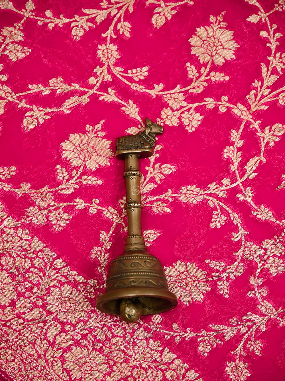 Dark Pink Jaal Khaddi Georgette Handloom Banarasi Saree - Sacred Weaves