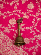 Dark Pink Jaal Khaddi Georgette Handloom Banarasi Saree - Sacred Weaves