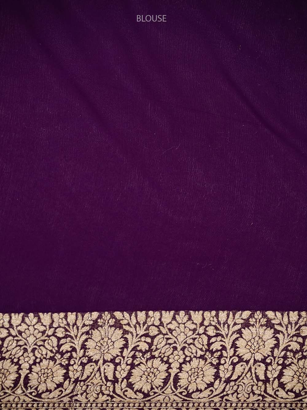 Purple Jaal Khaddi Georgette Handloom Banarasi Saree - Sacred Weaves