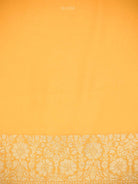 Yellow Jaal Khaddi Georgette Handloom Banarasi Saree - Sacred Weaves