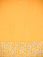 Yellow Jaal Khaddi Georgette Handloom Banarasi Saree - Sacred Weaves