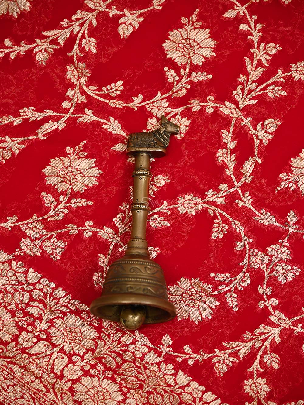 Red Jaal Khaddi Georgette Handloom Banarasi Saree - Sacred Weaves