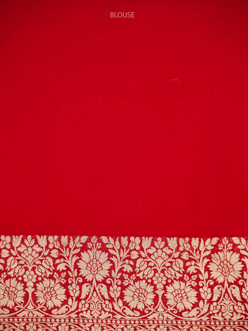 Red Jaal Khaddi Georgette Handloom Banarasi Saree - Sacred Weaves