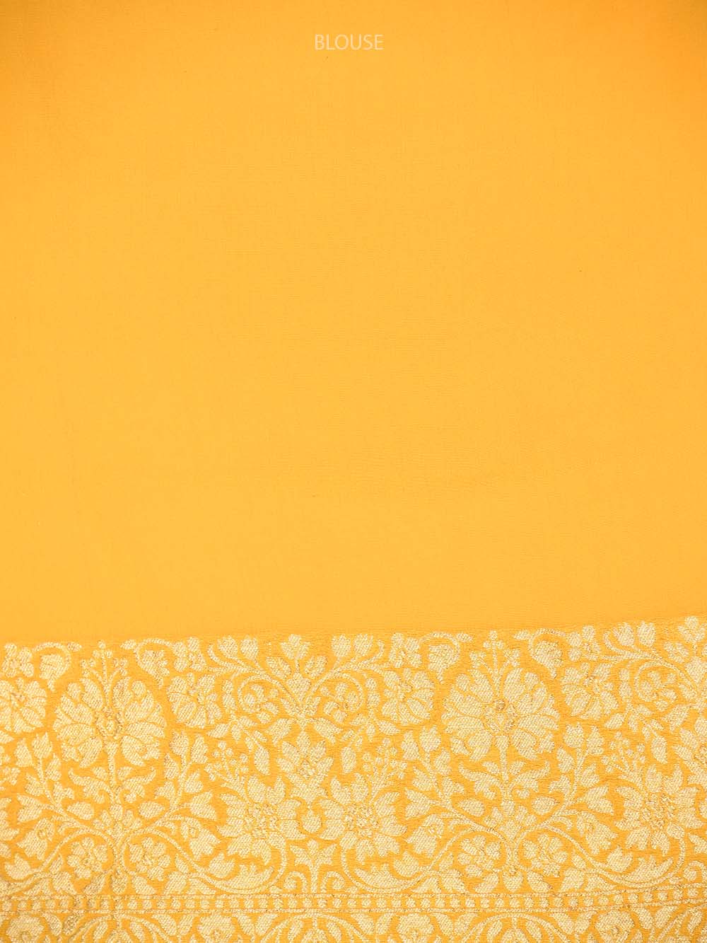 Mustard Jaal Khaddi Georgette Handloom Banarasi Saree - Sacred Weaves