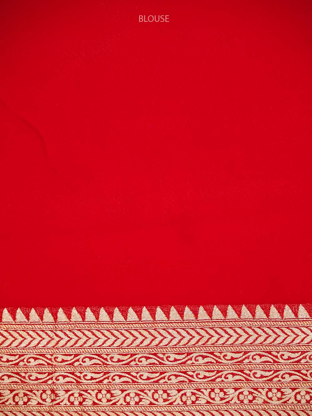 Red Booti Khaddi Georgette Handloom Banarasi Saree - Sacred Weaves