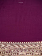 Purple Booti Khaddi Georgette Handloom Banarasi Saree - Sacred Weaves