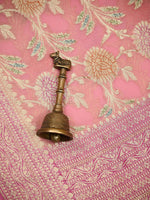 Pastel Pink Rangkat Jaal Khaddi Georgette Handloom Banarasi Saree - Sacred Weaves