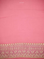 Pastel Pink Rangkat Jaal Khaddi Georgette Handloom Banarasi Saree - Sacred Weaves