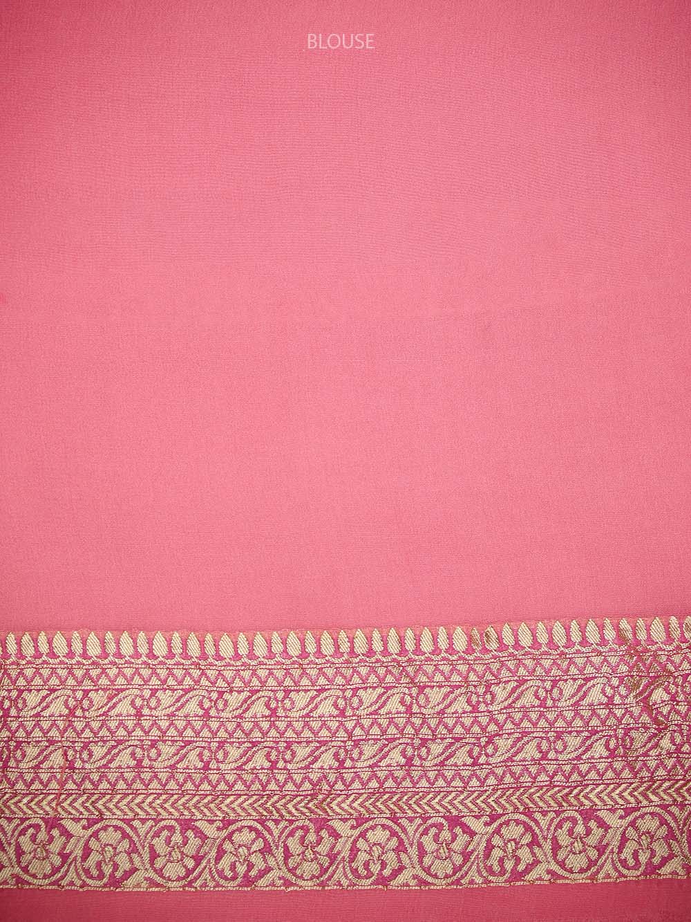 Pastel Pink Rangkat Jaal Khaddi Georgette Handloom Banarasi Saree - Sacred Weaves