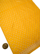Yellow Booti Meenakari Katan Silk Handloom Banarasi Suit - Sacred Weaves