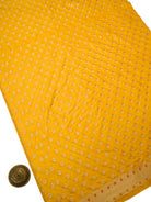 Yellow Booti Meenakari Katan Silk Handloom Banarasi Suit - Sacred Weaves
