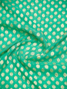 Sea Green Booti Khaddi Georgette Handloom Banarasi Saree - Sacred Weaves