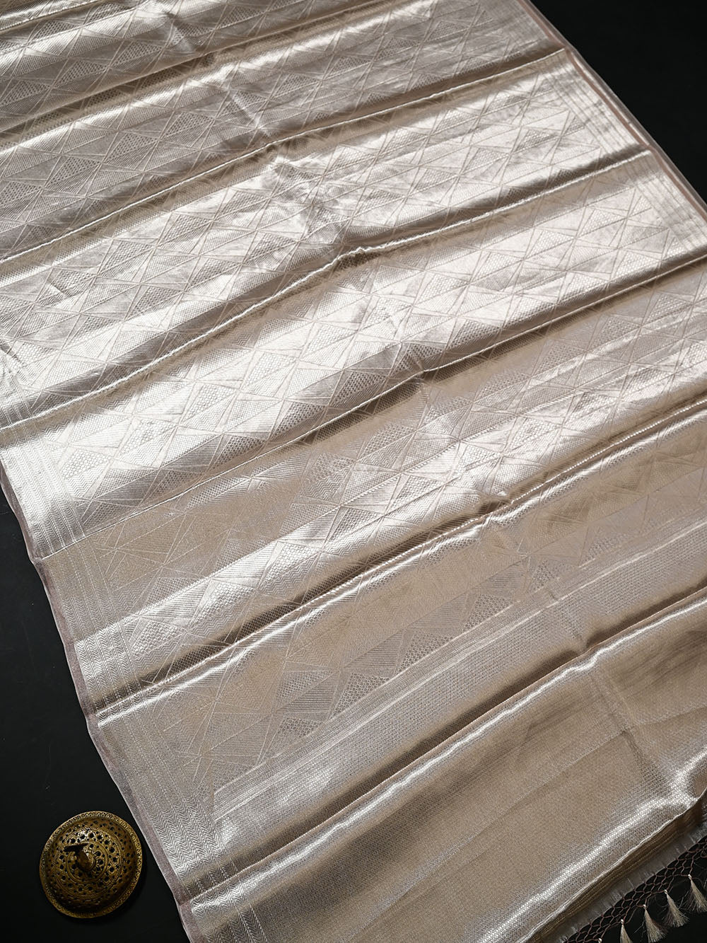 Pastel Pink Tissue Brocade Handloom Banarasi Saree - Sacred Weaves