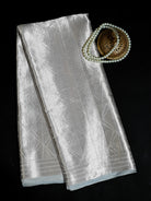 Pastel Blue Tissue Brocade Handloom Banarasi Saree - Sacred Weaves