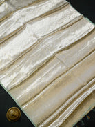Mint Green Tissue Brocade Handloom Banarasi Saree - Sacred Weaves