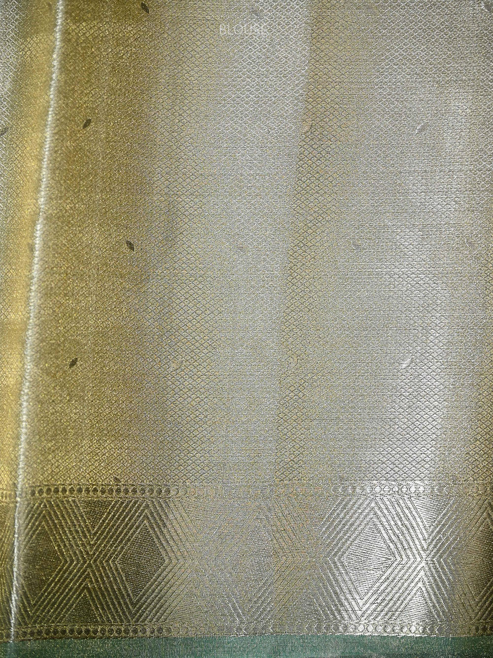 Mint Green Tissue Brocade Handloom Banarasi Saree - Sacred Weaves