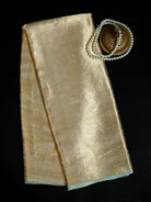 Mint Green Tissue Brocade Handloom Banarasi Saree - Sacred Weaves