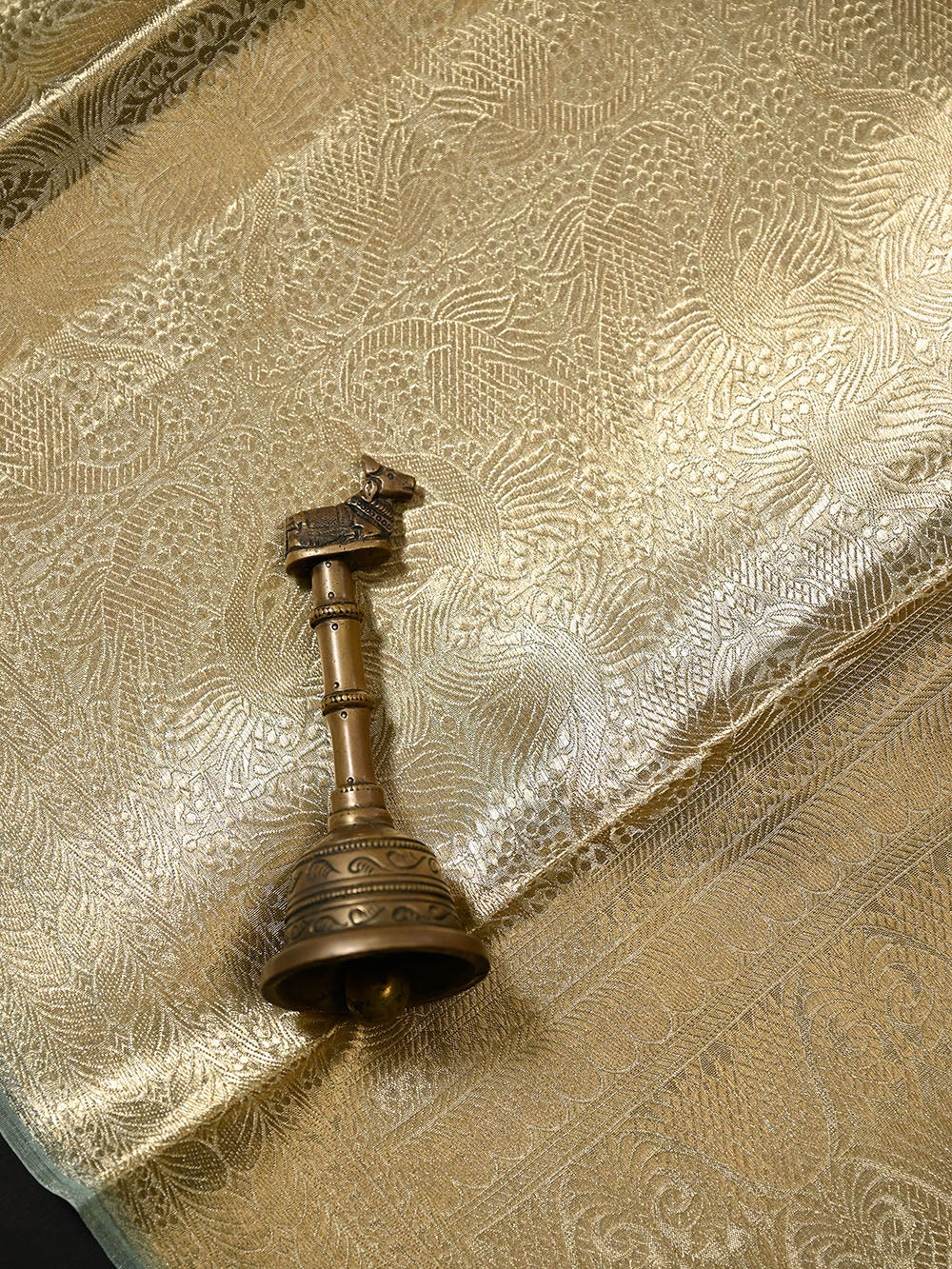 Mint Green Tissue Brocade Handloom Banarasi Saree - Sacred Weaves