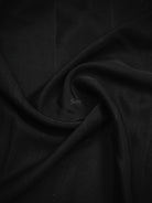 Black Plain Crepe Silk Handloom Banarasi Saree - Sacred Weaves