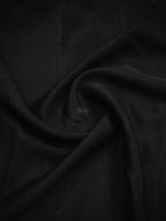 Black Plain Crepe Silk Handloom Banarasi Saree - Sacred Weaves