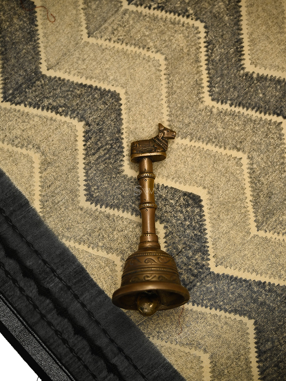Black Printed Chanderi Silk Handloom Banarasi Suit - Sacred Weaves
