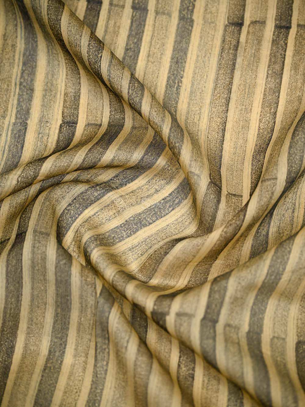 Black Printed Chanderi Silk Handloom Banarasi Suit - Sacred Weaves