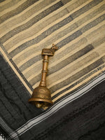 Black Printed Chanderi Silk Handloom Banarasi Suit - Sacred Weaves