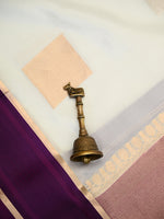 Off White Boota Pure Silk Handloom Banarasi Saree - Sacred Weaves