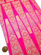 Magenta Meenakari Satin Silk Handloom Banarasi Lehenga - Sacred Weaves