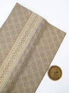Light Brown Zari Cotton Saree - Sacred Weaves