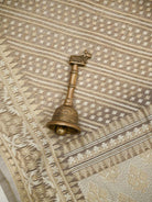 Light Brown Zari Cotton Saree - Sacred Weaves