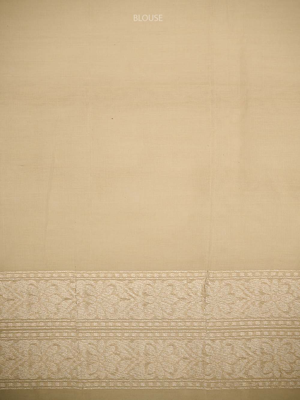Cream Zari Cotton Saree - Sacred Weaves