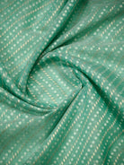 Aqua Blue Zari Cotton Saree - Sacred Weaves