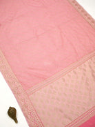 Pastel Pink Zari Cotton Saree - Sacred Weaves
