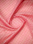 Pastel Pink Zari Cotton Saree - Sacred Weaves