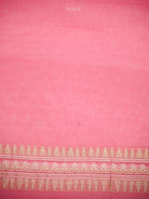 Pastel Pink Zari Cotton Saree - Sacred Weaves