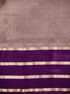 Purple Boota Organza Handloom Banarasi Saree - Sacred Weaves